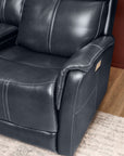 View - Power Reclining Loveseat With Console, Power Headrest & Lumbar