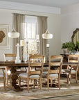 Archivist - Trestle Table With 2-18" Leaves - Dark Brown