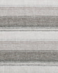 100% French Flax Linen - Queen Variegated Stripe Duvet Cover Set (Set of 3) - Charcoal