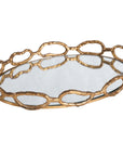 Cable - Chain Mirrored Tray - Gold