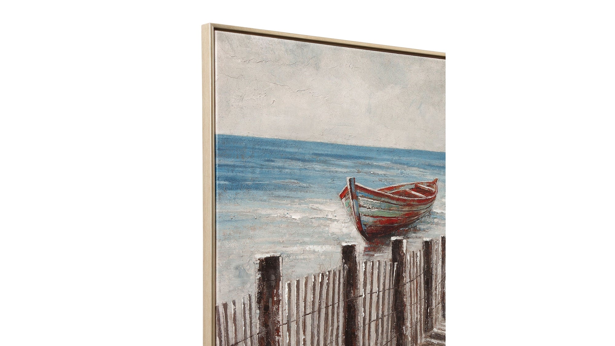 Camden Marsh Framed Canvas - Gray / Blue