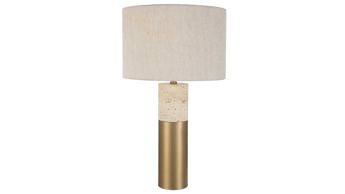 Gravitas - Elegant Brass &amp; Stone Lamp