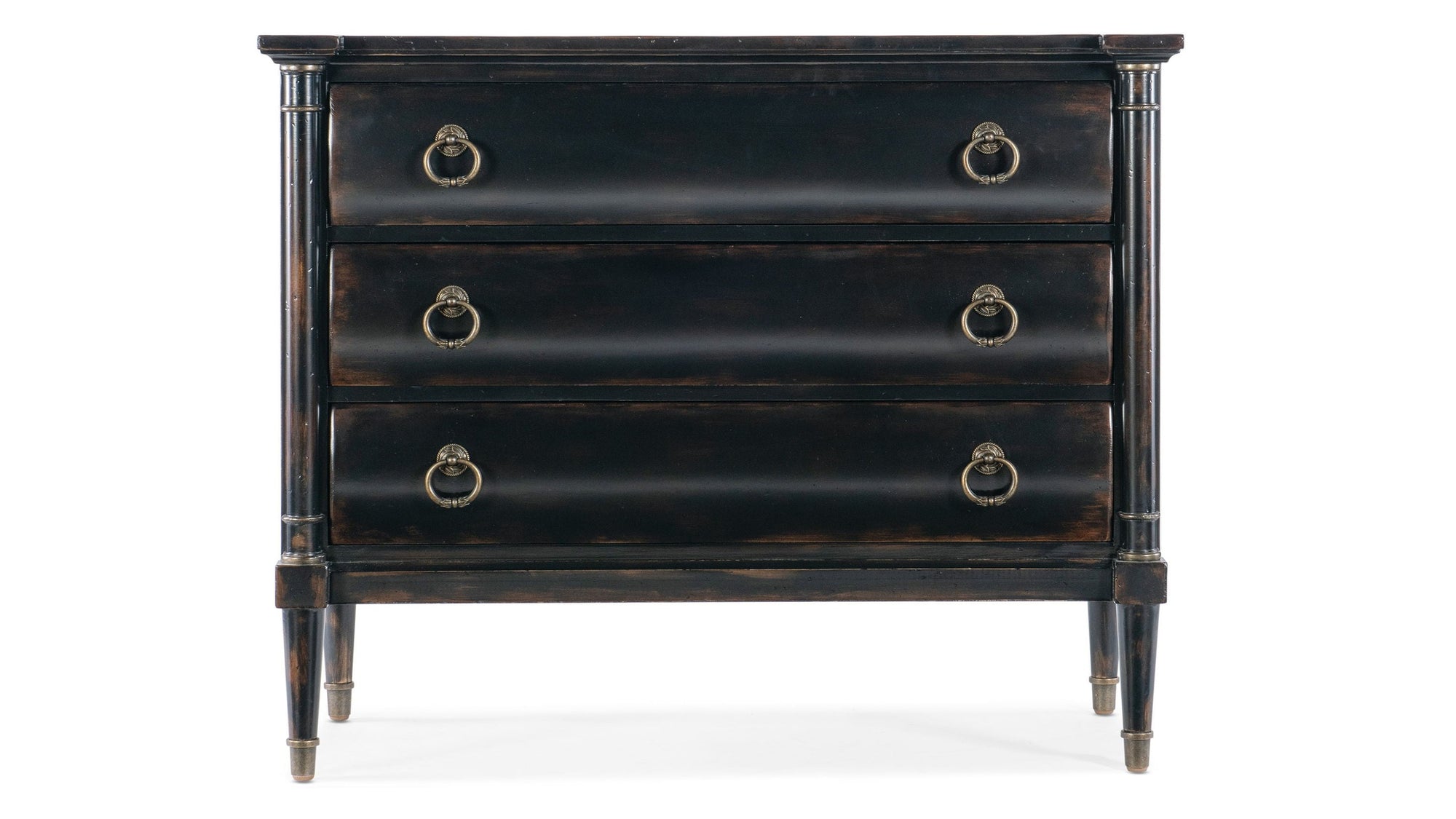 Charleston - Three Drawer Chest, Armoire Base - Black