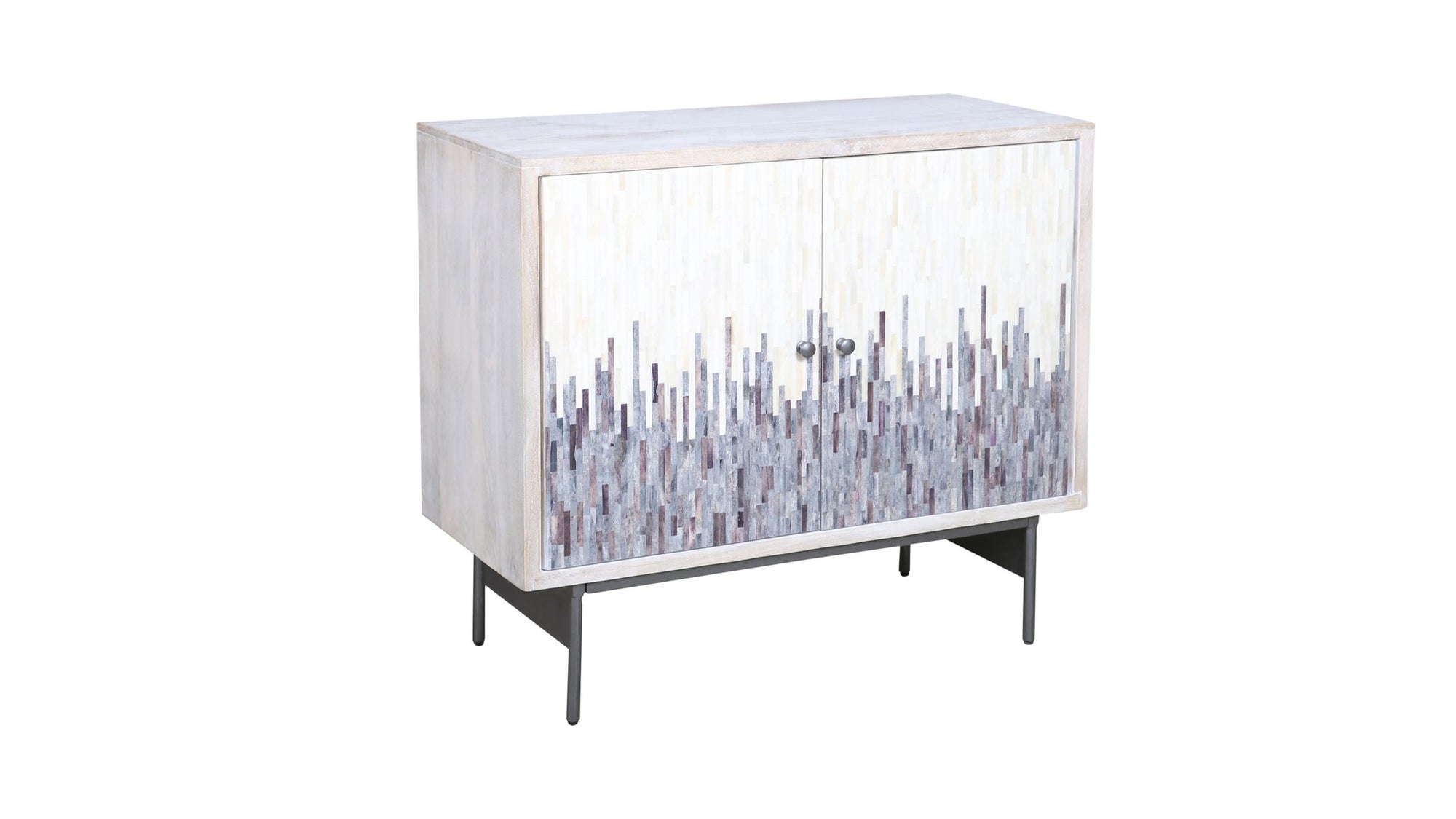 Zooey - Hall Cabinet - White Wash Mango