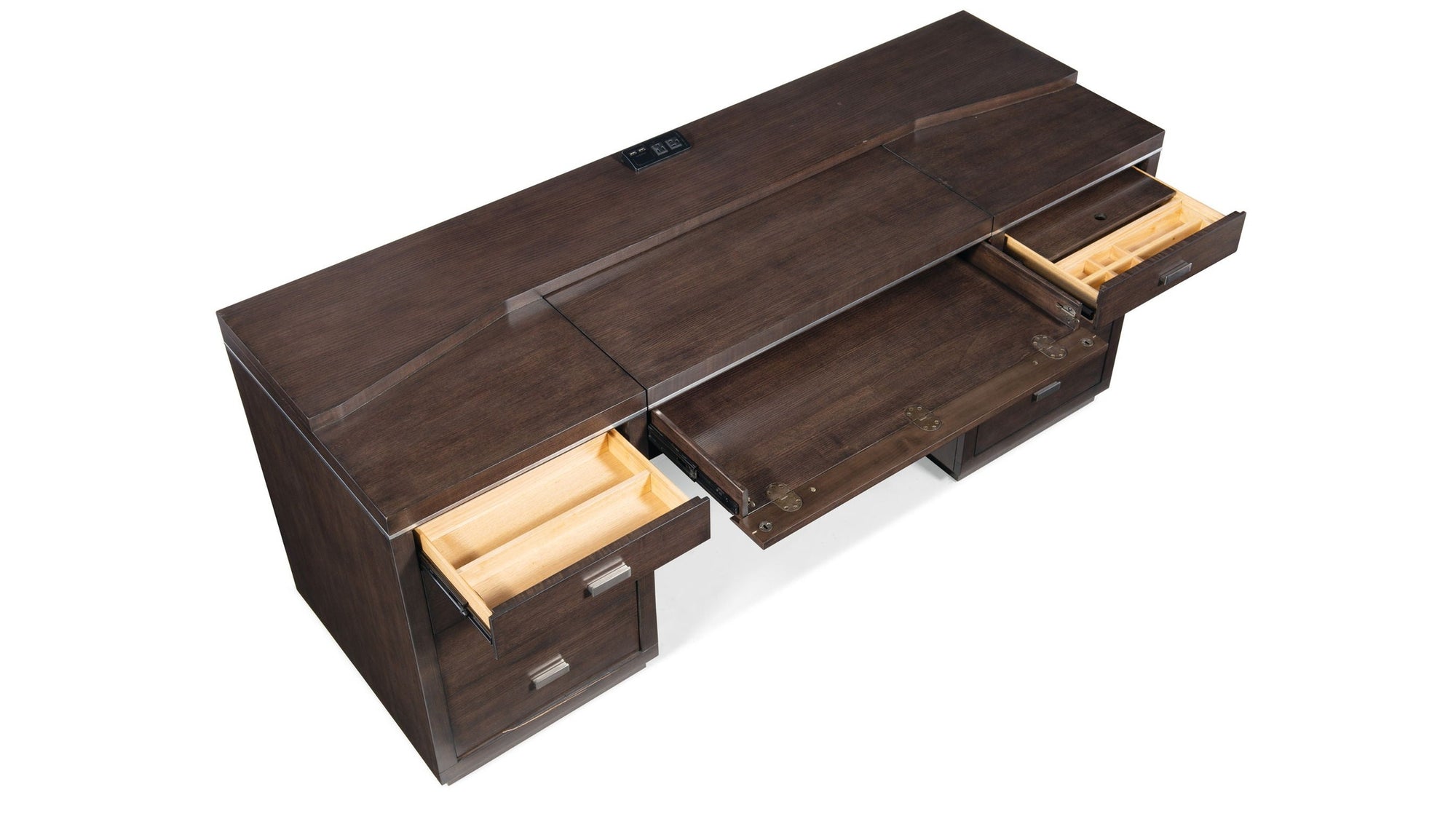 Work Your Way - House Blend Computer Credenza - Dark Brown