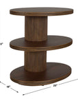 Top - Tier Oval Walnut Side Table - Woodtone