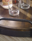 Reine - Round Wooden Tray - Dark Brown