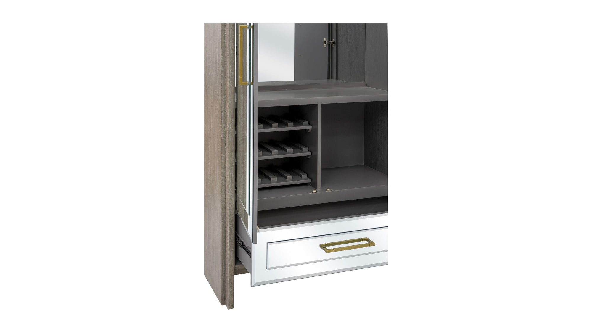 Lansing - Tall Bar Cabinet - Cerused Gray Oak