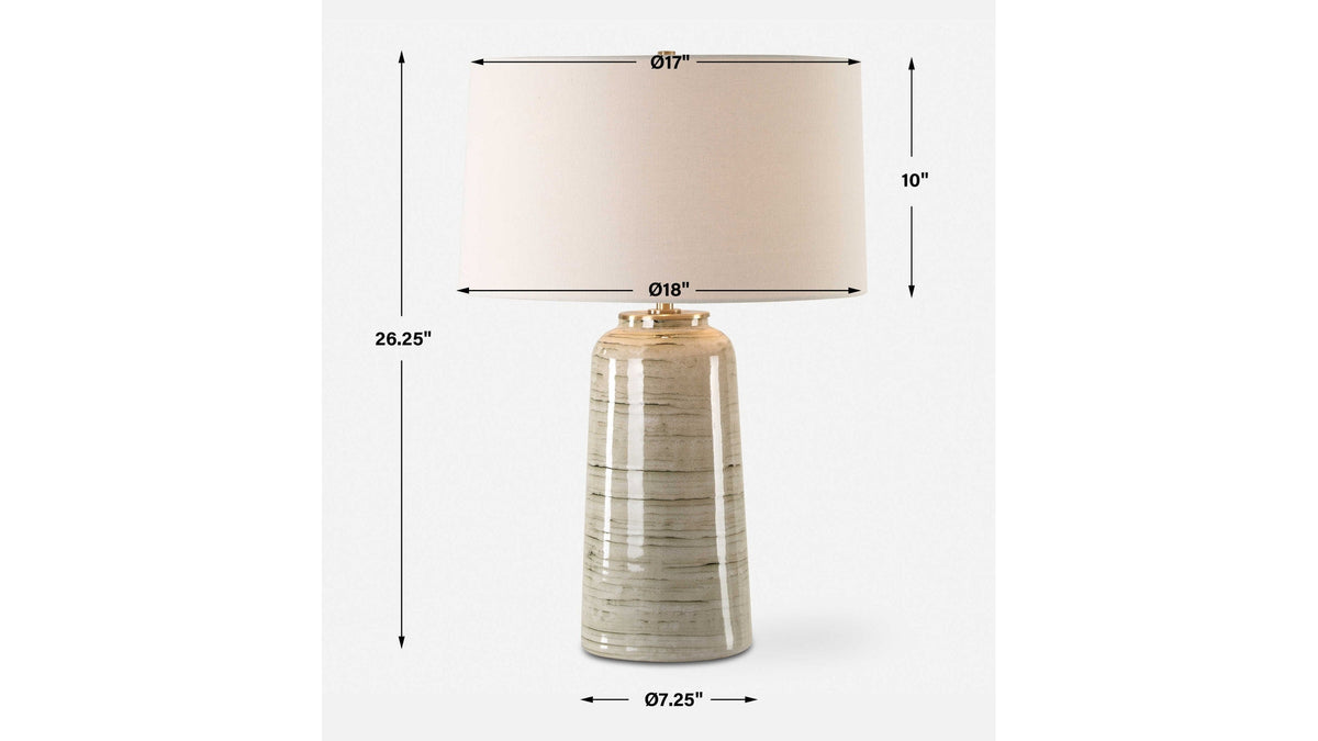Strata - Tan Glaze Table Lamp