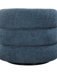Junie - Swivel Barrel Chair - Blue
