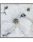 Dogwood Canvas Art - Pearl Silver