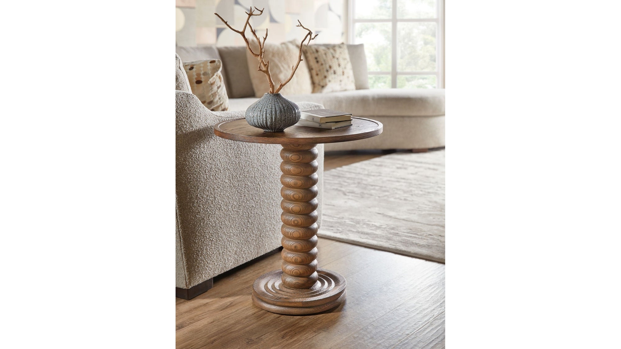 Commerce And Market - Spindle Accent Table - Dark Brown