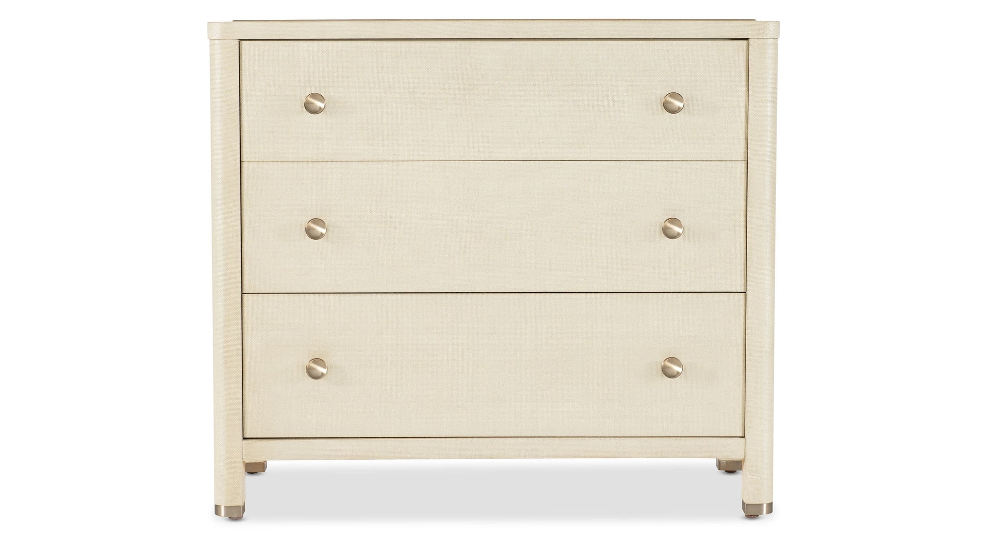 Archives - Raffia Three-Drawer Chest - Beige