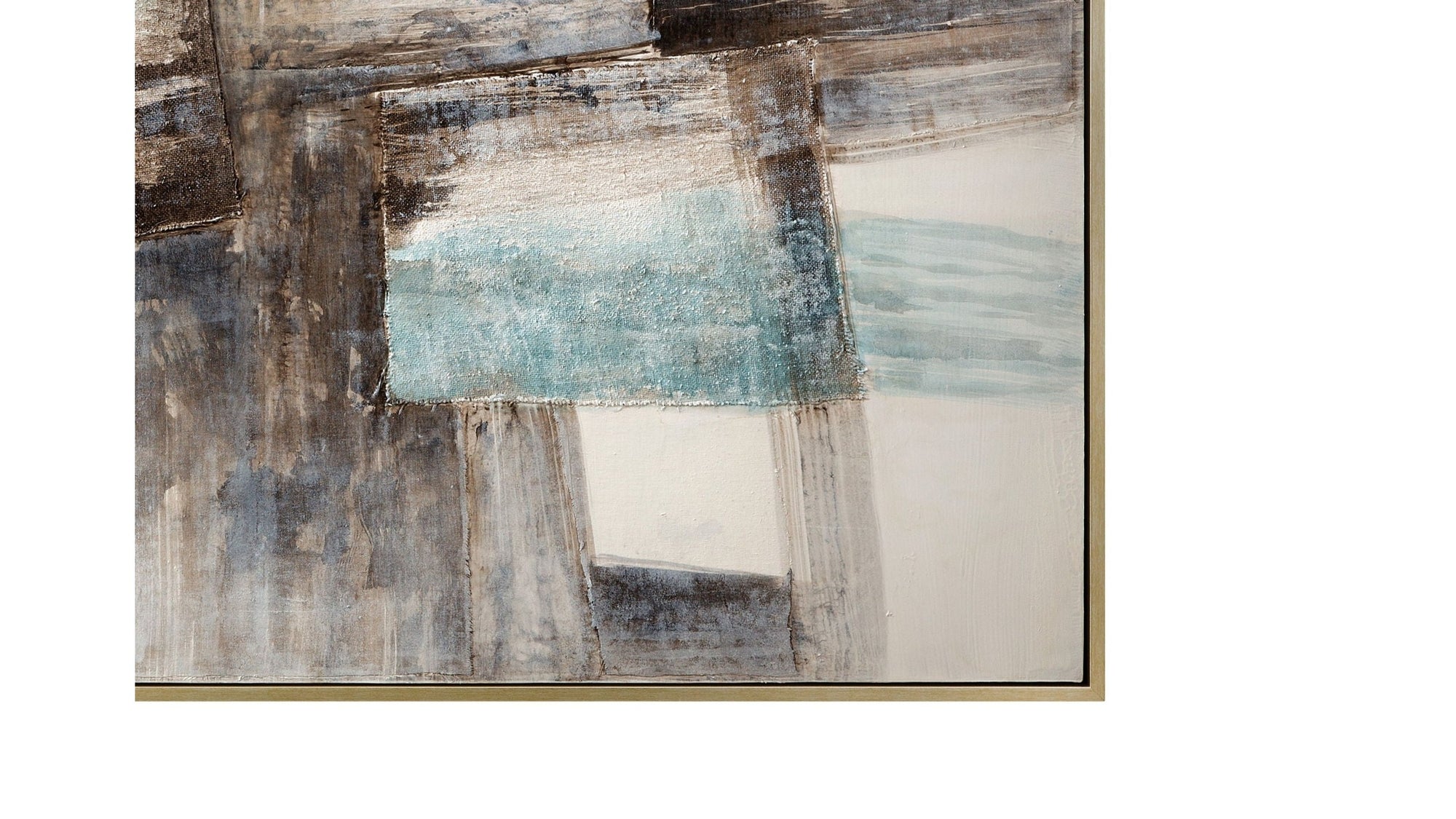 Framed Canvas Quiet Structure - Silver