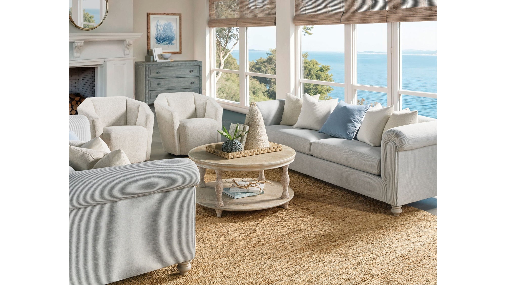 Serenity - Bahari Round Cocktail Table - Beige