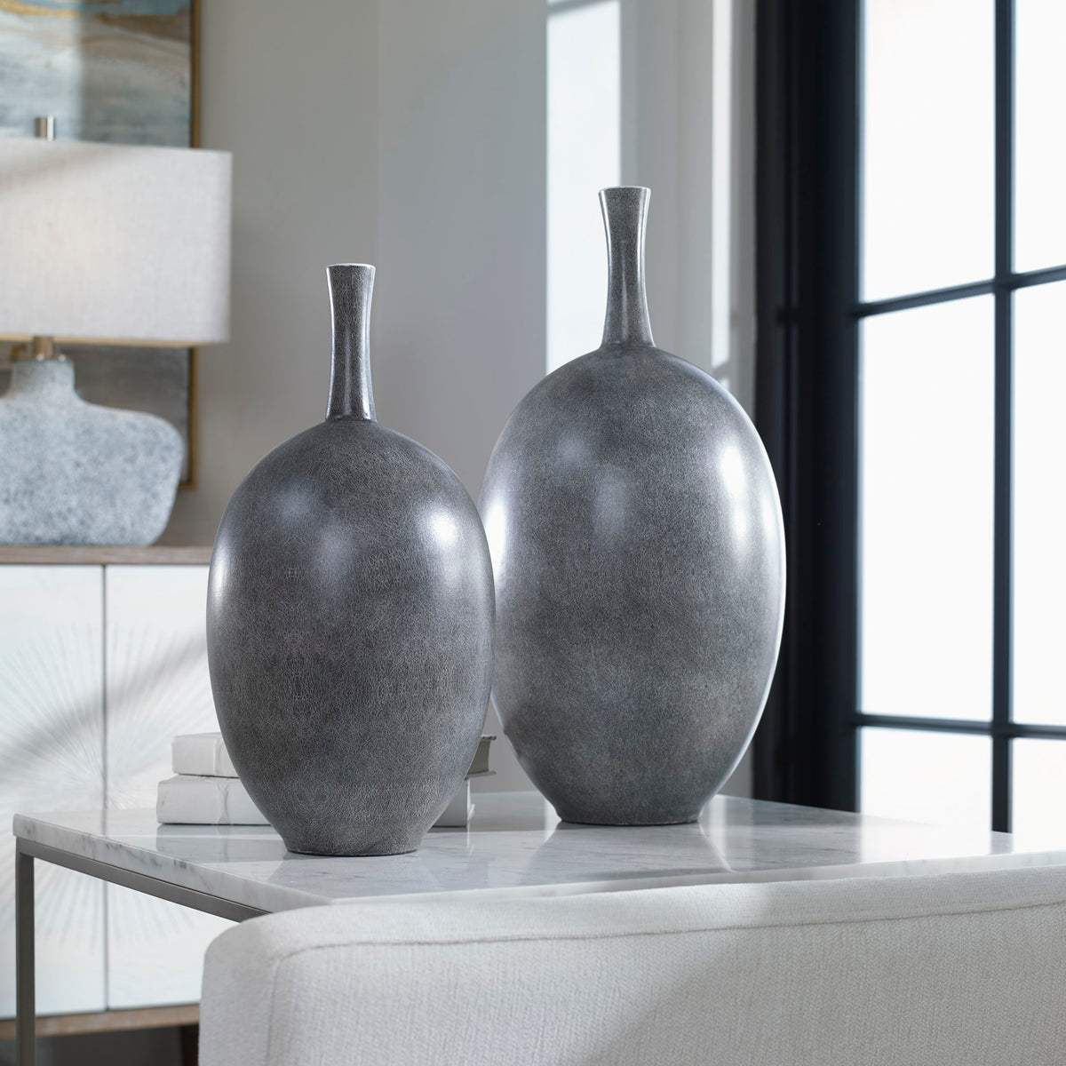 Riordan - Modern Vases Set of 2 - Black
