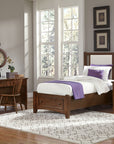 Bonanza - Pebble Gray Upholstered Bed With Mansion Footboard