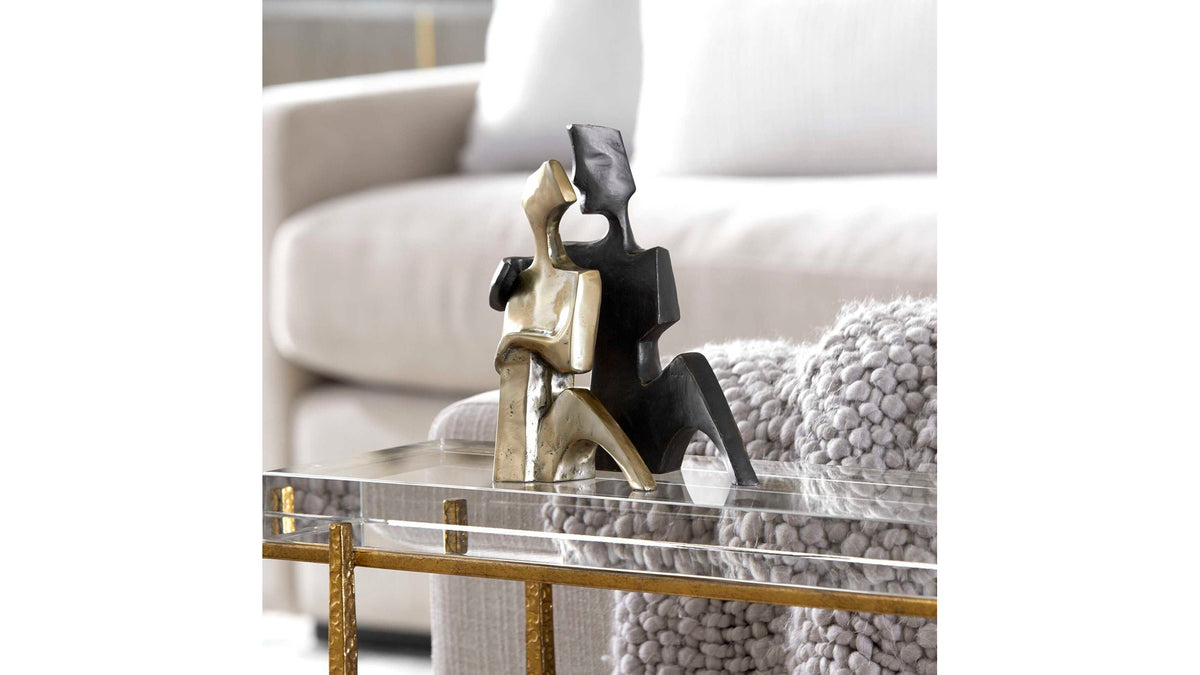Affection - Bronze Gold Sculpture (Set of 2)