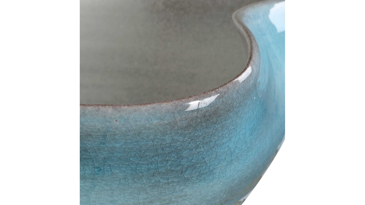 Blue Crest - Ceramic Bowl - Blue