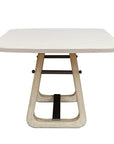 Circa - Concrete Outdoor Dining Table - White / Woodtone