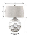 Guerina - Scalloped Lamp - White