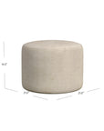 Anderson - Round Ottoman - Beige