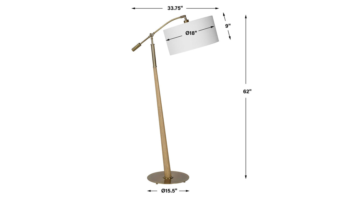 Kennett - Wooden Floor Lamp - Light Brown