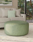 Pouf - Fabric Cocktail Ottoman - Olive