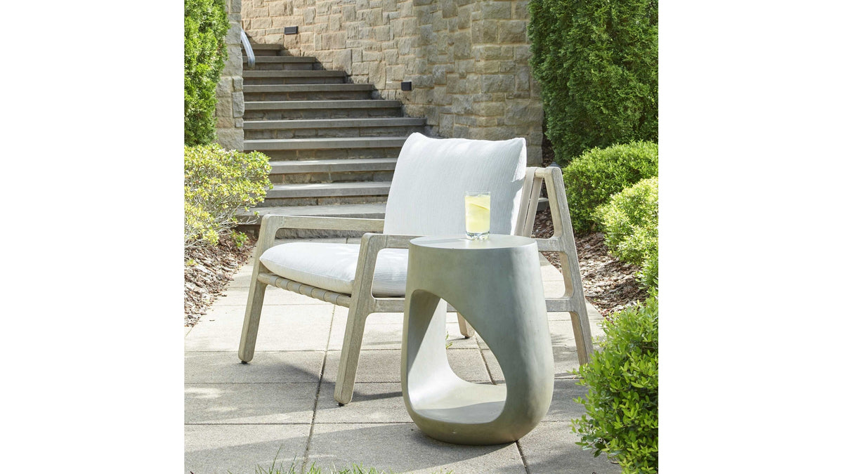 Lithos - Outdoor Accent Table - Gray