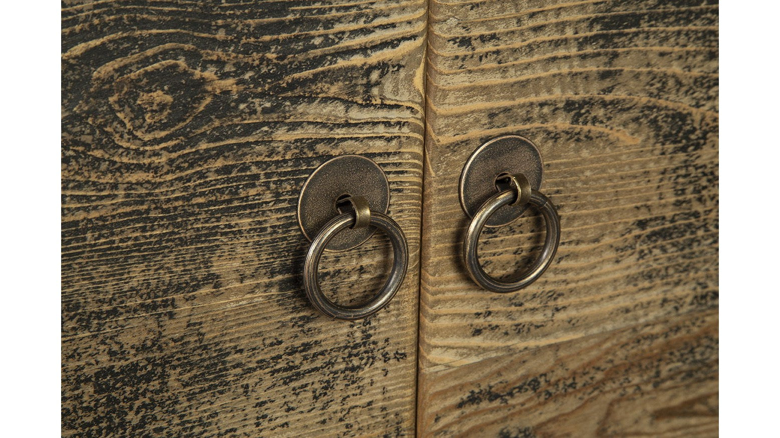 Sutherlind - Cabinet - Dark Gray / Light Brown