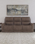 Carter - Power Reclining Sofa With Console & Power Headrests & Lumbar - Cappuccino