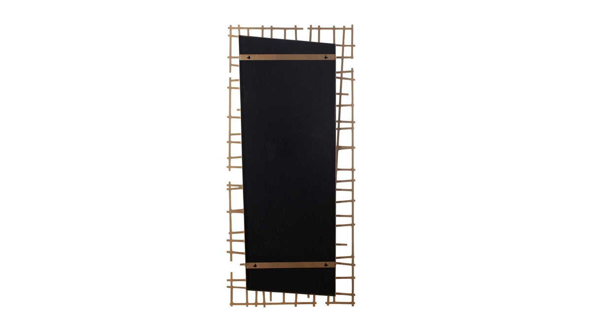 Golden Intersection - Mirrored Wall Decor - Brass
