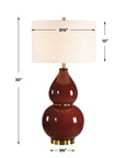 Gourd - Table Lamp - Burgundy