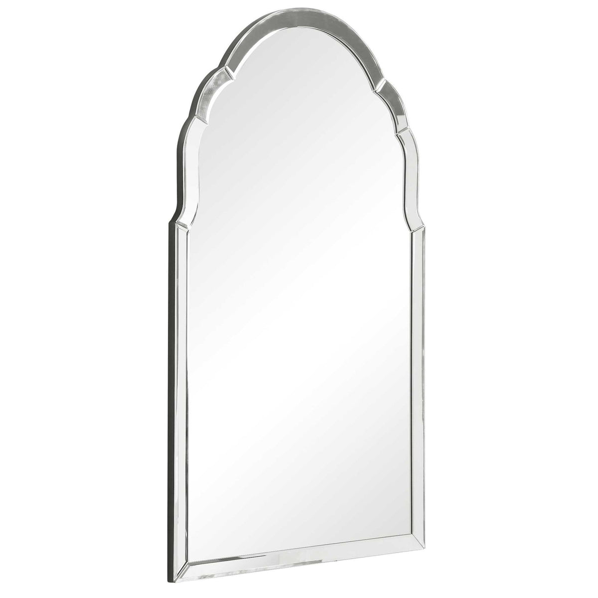 Brayden - Frameless Arched Mirror - Silver