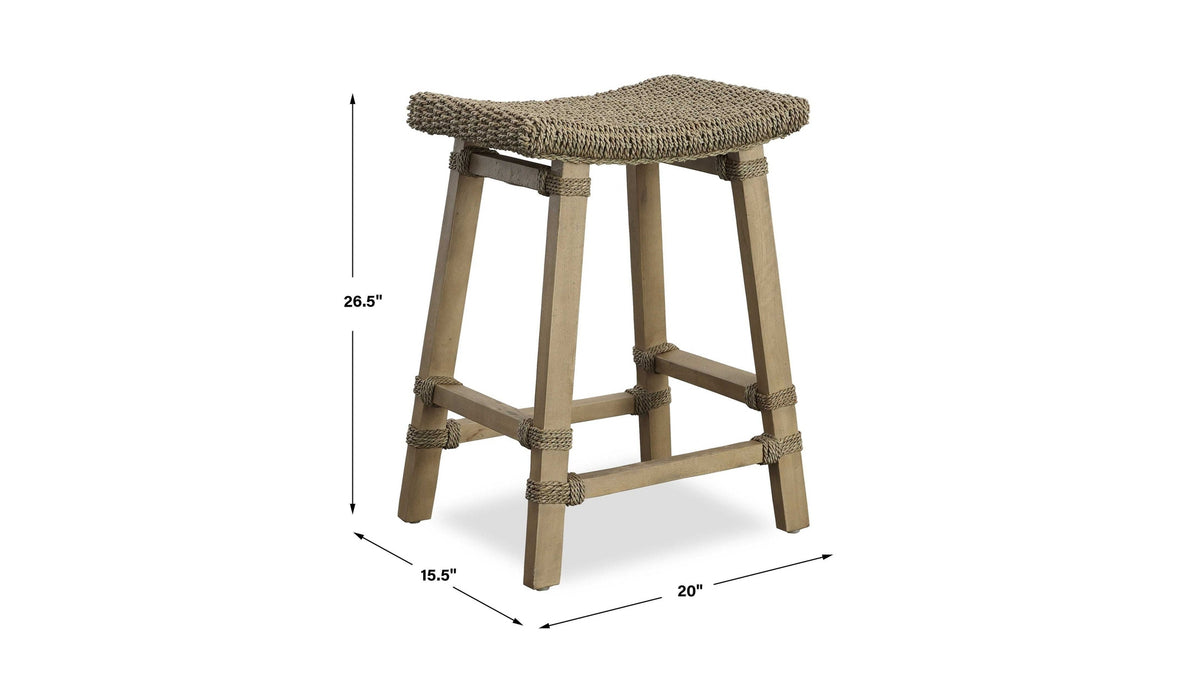 Everglade - Sea Grass Counter Stool - Beige