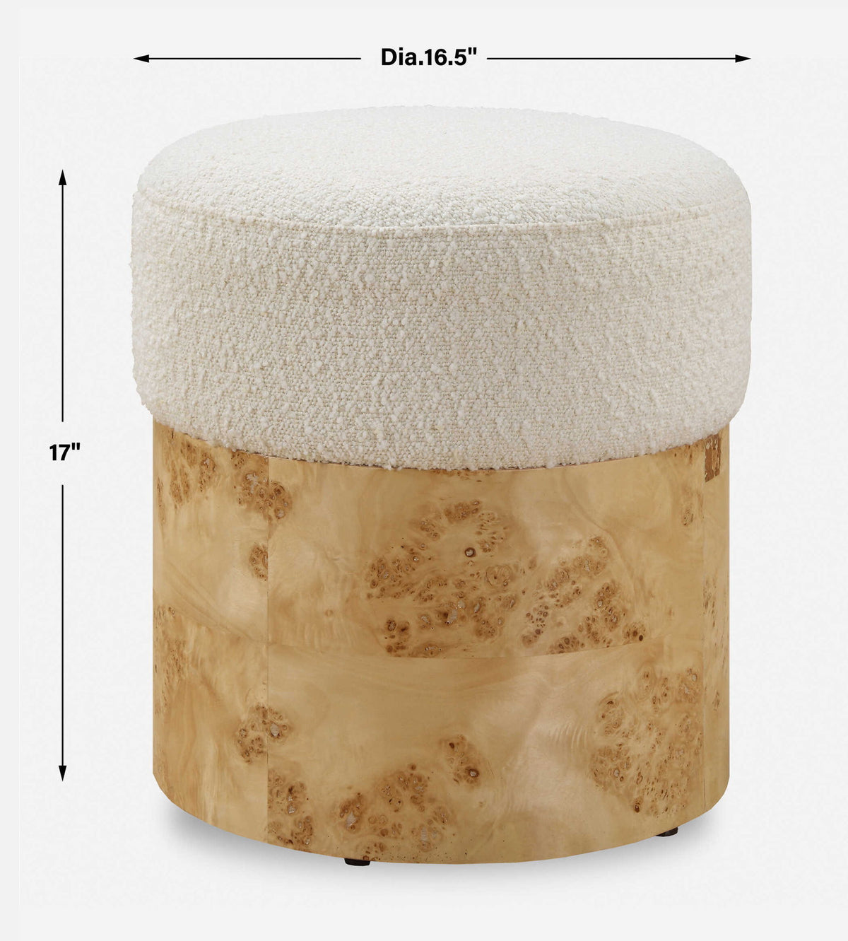 Swirls - Ottoman - Poplar Ivory