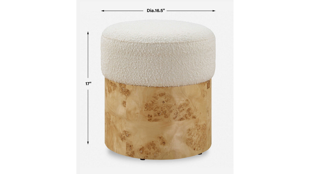 Swirls - Ottoman - Poplar Ivory