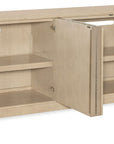 Geometry - Entertainment Console - Polished Limestone