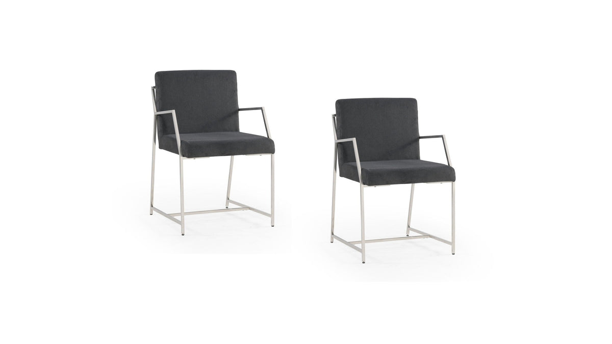 Polygon - Dining Chair Set of 2 - Gray