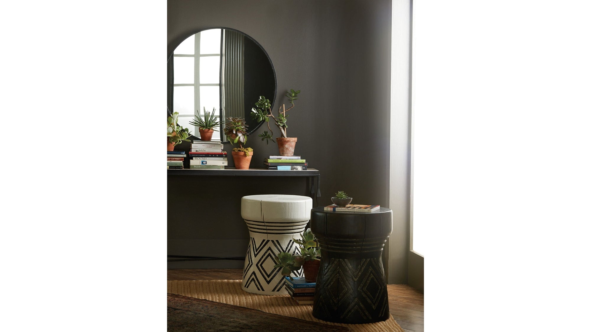 Commerce And Market - Carved Stump Side Table