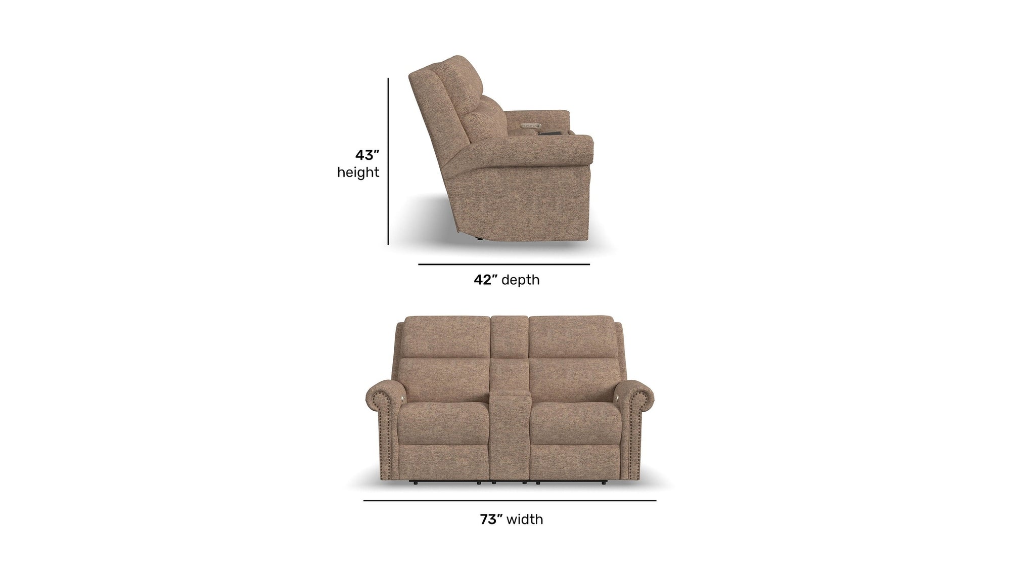 Bernard - Loveseat With Nailhead Trim