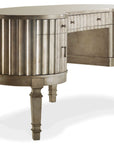 Melange - Fluted Kidney Desk - Pearl Silver