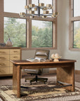 Melange - Zurich Accent Drawer Chest - Beige / Medium Walnut