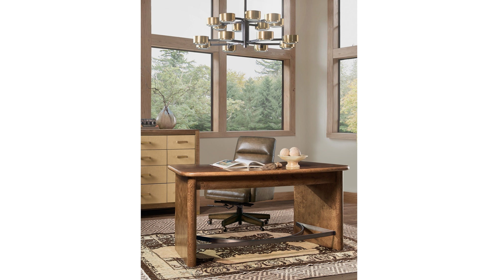 Melange - Romano Writing Desk - Light Brown