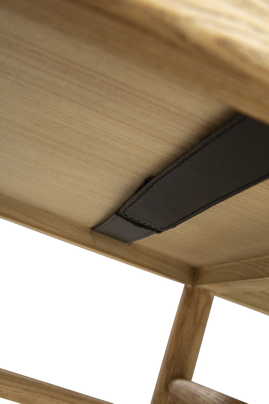 Osborne - Leather Bench - Black / Light Brown