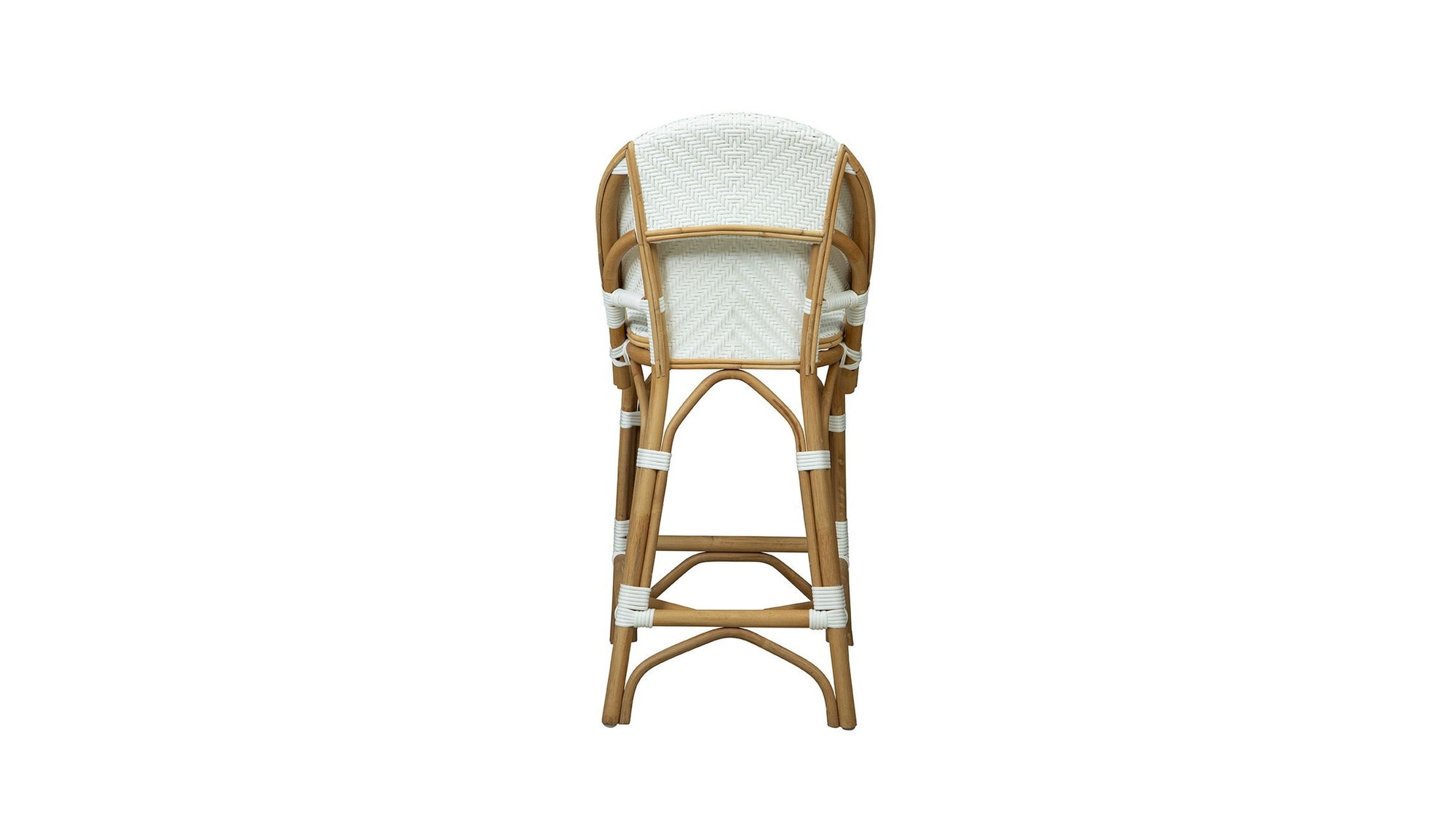 Jade - Counter Stool - White / Light Brown