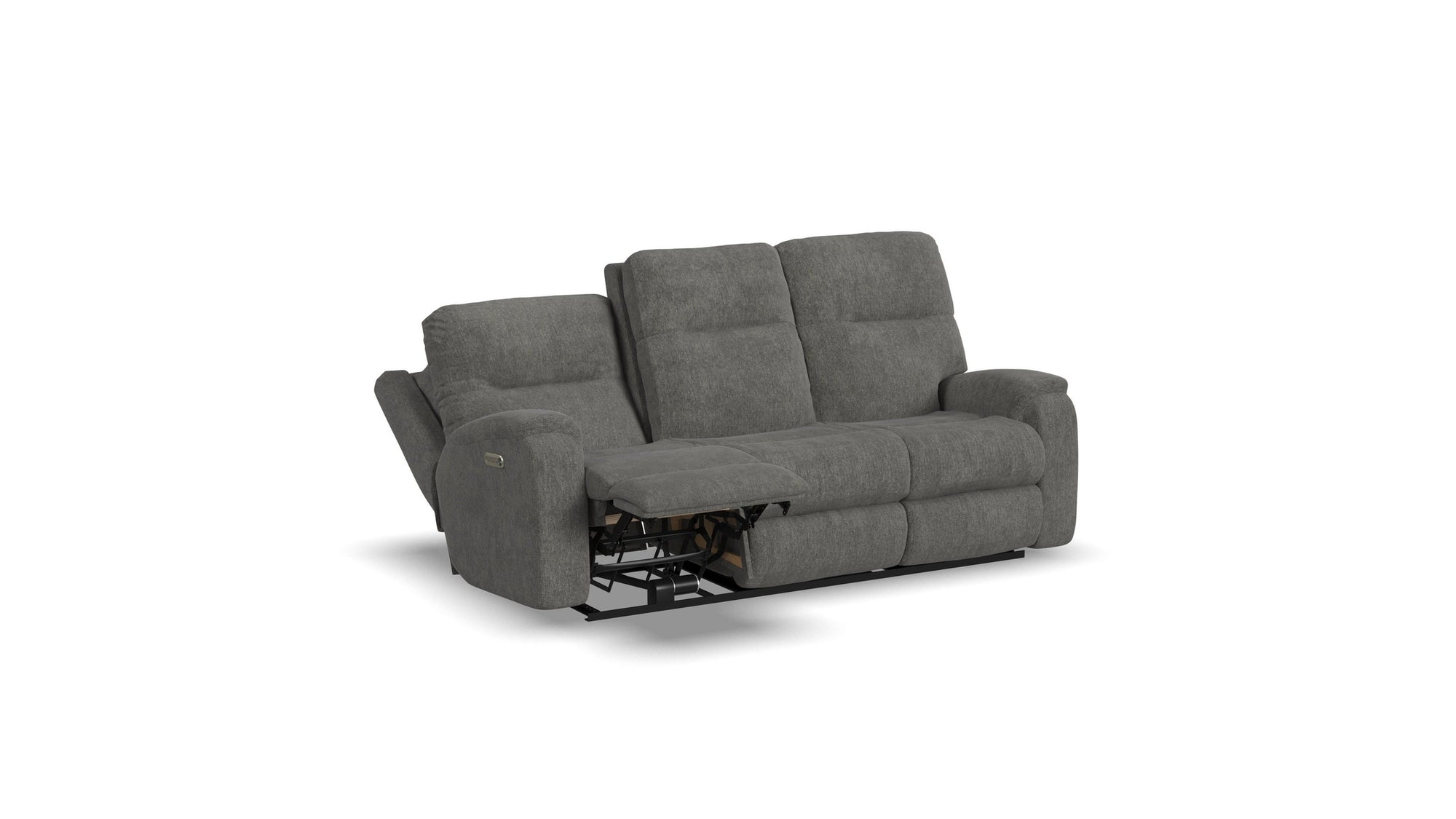 Penn - Transitional Fabric Power Reclining Sofa With Power Headrests & Lumbar