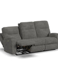 Penn - Transitional Fabric Power Reclining Sofa With Power Headrests & Lumbar