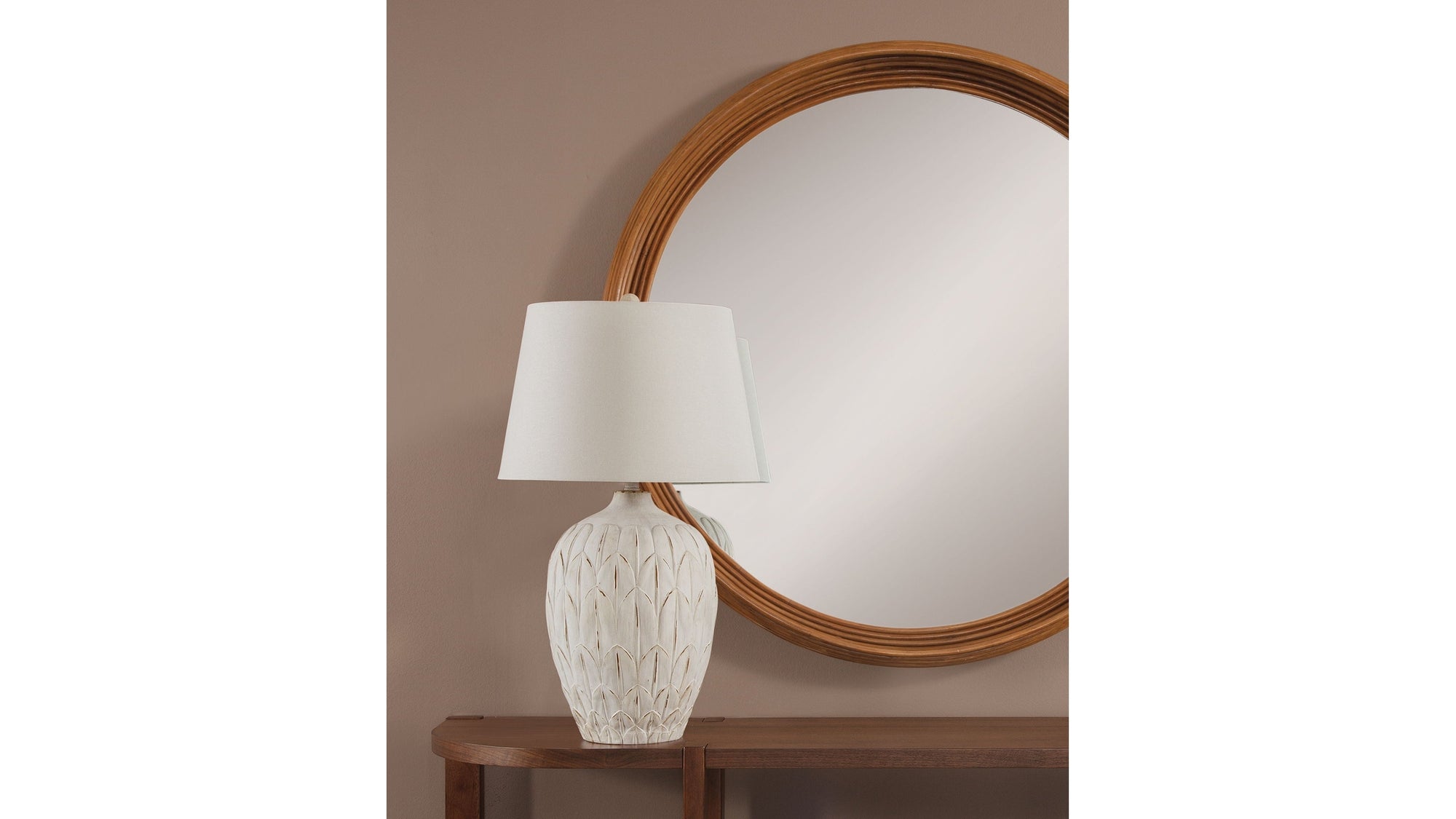 Deveron - Table Lamp - Distressed Cream