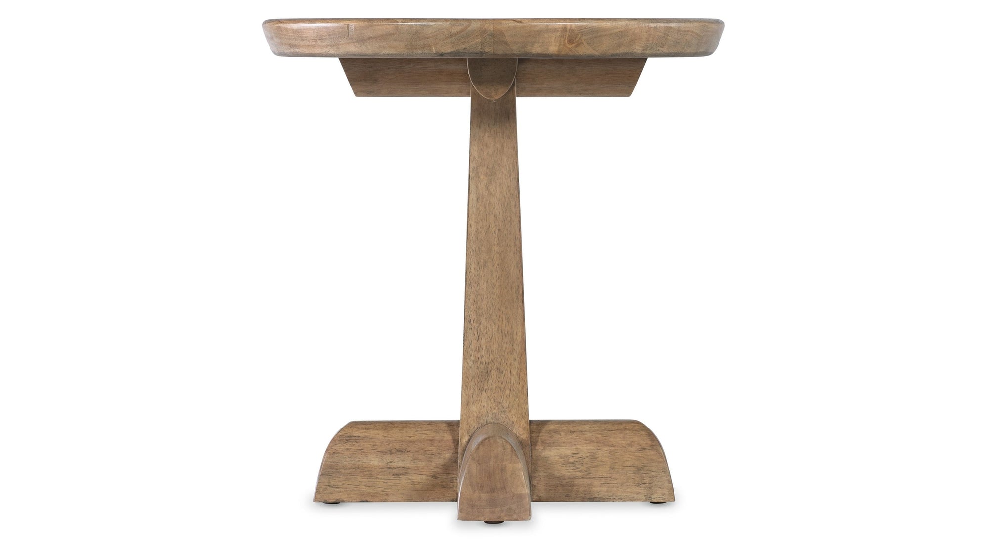 Vineyard Row - Round Pedestal End Table - Light Brown